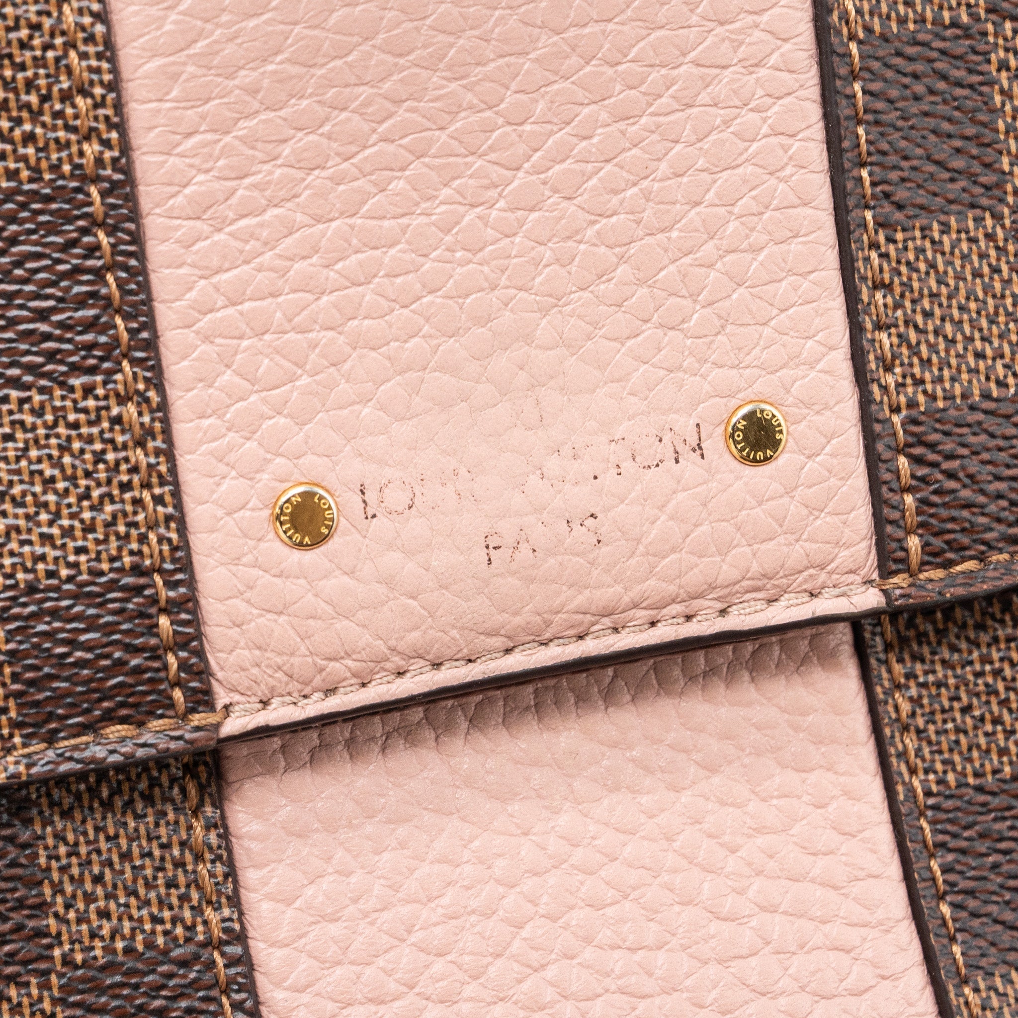 AAA Replica Louis Vuitton LV CLUNY BB DAMIER EBENE/PINK GHW