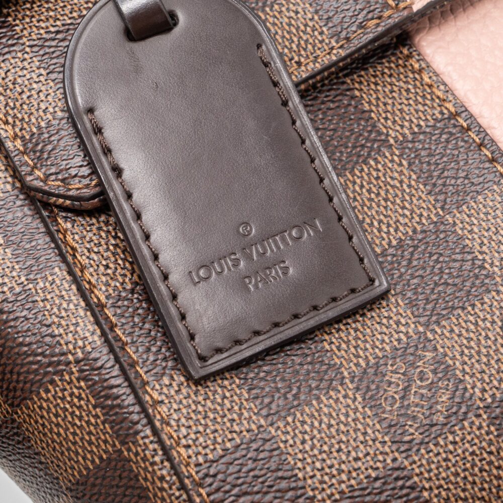 AAA Replica Louis Vuitton LV CLUNY BB DAMIER EBENE/PINK GHW