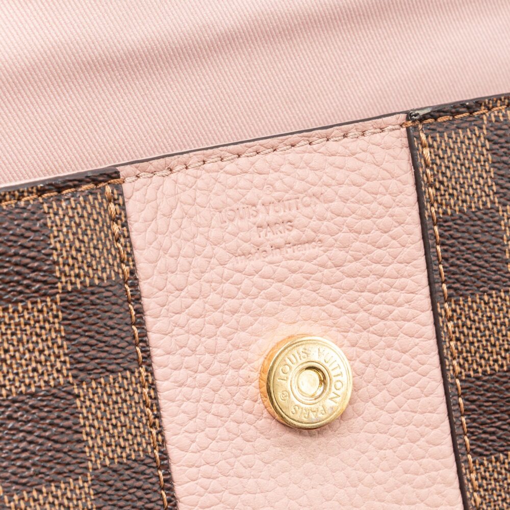 AAA Replica Louis Vuitton LV CLUNY BB DAMIER EBENE/PINK GHW
