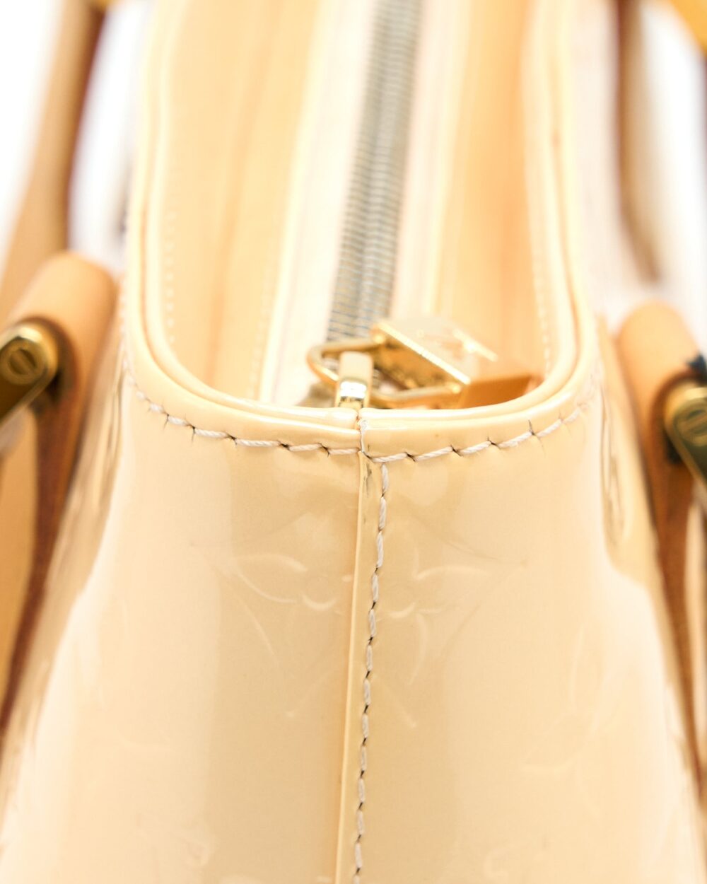 AAA Replica Louis Vuitton LV VINTAGE HUSTON TOTE VERNIS BEIGE GHW