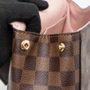 AAA Replica Louis Vuitton LV CLUNY BB DAMIER EBENE/PINK GHW