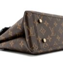 AAA Replica Louis Vuitton LV TOP HANDLE FLAP BAG MONOGRAM CANVAS / CALFSKIN BLACK GHW