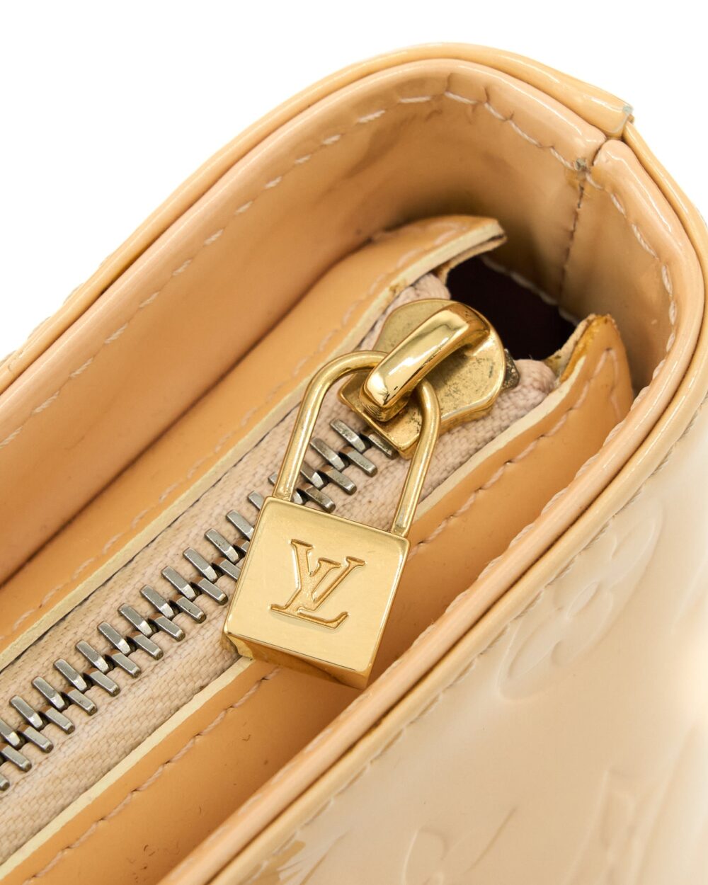 AAA Replica Louis Vuitton LV VINTAGE HUSTON TOTE VERNIS BEIGE GHW