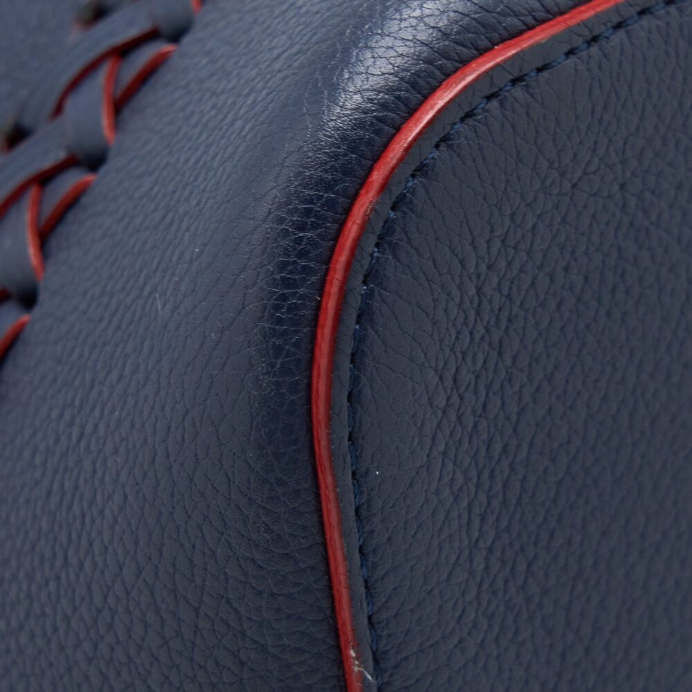 AAA Replica Louis Vuitton LV LOCKME BUCKET BAG CALFSKIN DARK BLUE SHW