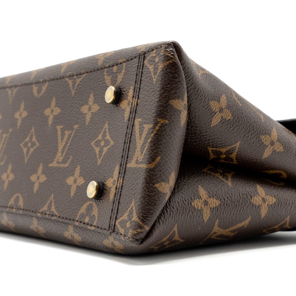 AAA Replica Louis Vuitton LV TOP HANDLE FLAP BAG MONOGRAM CANVAS / CALFSKIN BLACK GHW