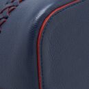 AAA Replica Louis Vuitton LV LOCKME BUCKET BAG CALFSKIN DARK BLUE SHW