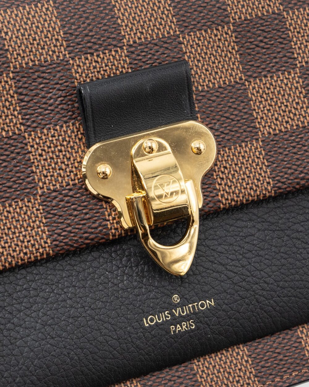 AAA Replica Louis Vuitton LV VAVIN CHAIN WALLET DAMIER EBENE/BLACK GHW (NEW VERSION)