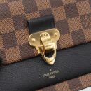 AAA Replica Louis Vuitton LV VAVIN CHAIN WALLET DAMIER EBENE/BLACK GHW (NEW VERSION)