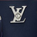 AAA Replica Louis Vuitton LV LOCKME BUCKET BAG CALFSKIN DARK BLUE SHW