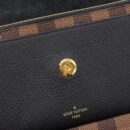 AAA Replica Louis Vuitton LV VAVIN CHAIN WALLET DAMIER EBENE/BLACK GHW (NEW VERSION)