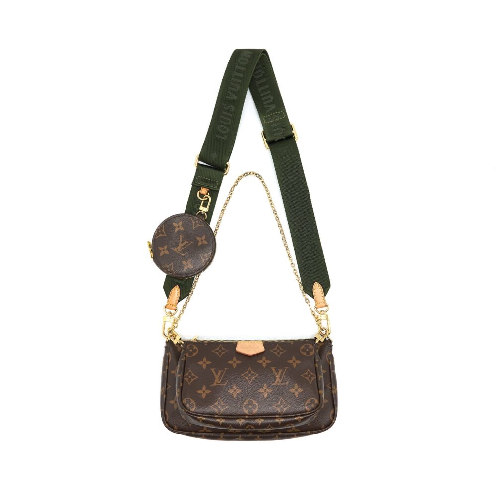 AAA Replica Louis Vuitton LV MULTI POCHETTE ACCESSORIES KHAKI STRAP