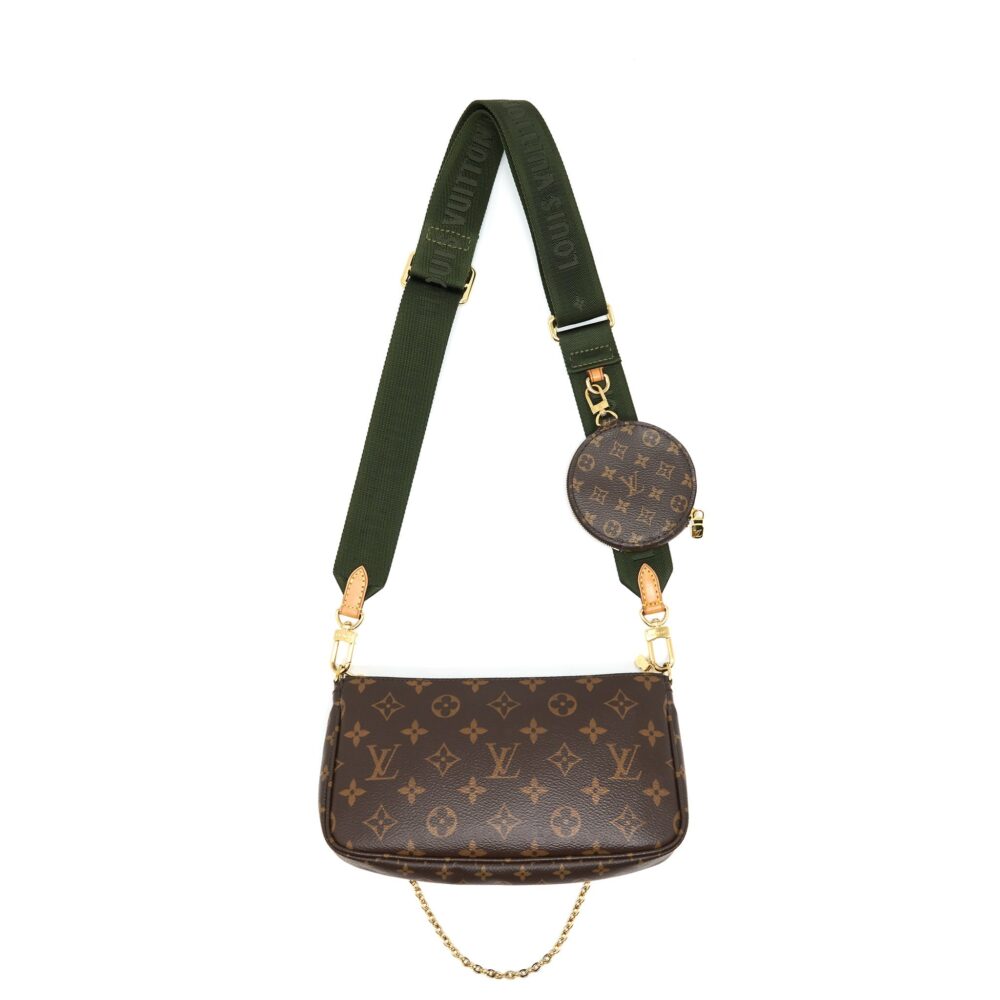 AAA Replica Louis Vuitton LV MULTI POCHETTE ACCESSORIES KHAKI STRAP