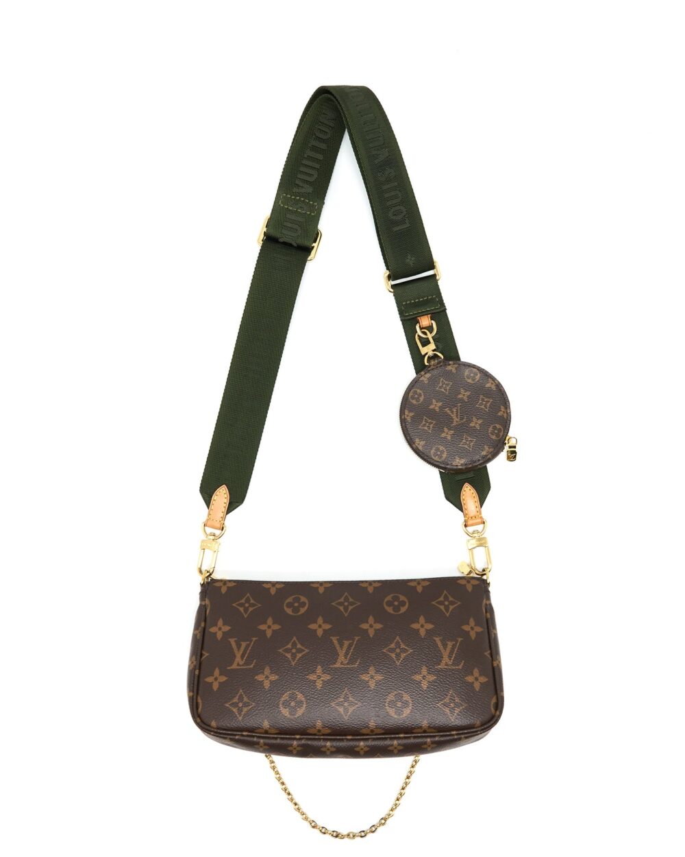 AAA Replica Louis Vuitton LV MULTI POCHETTE ACCESSORIES KHAKI STRAP