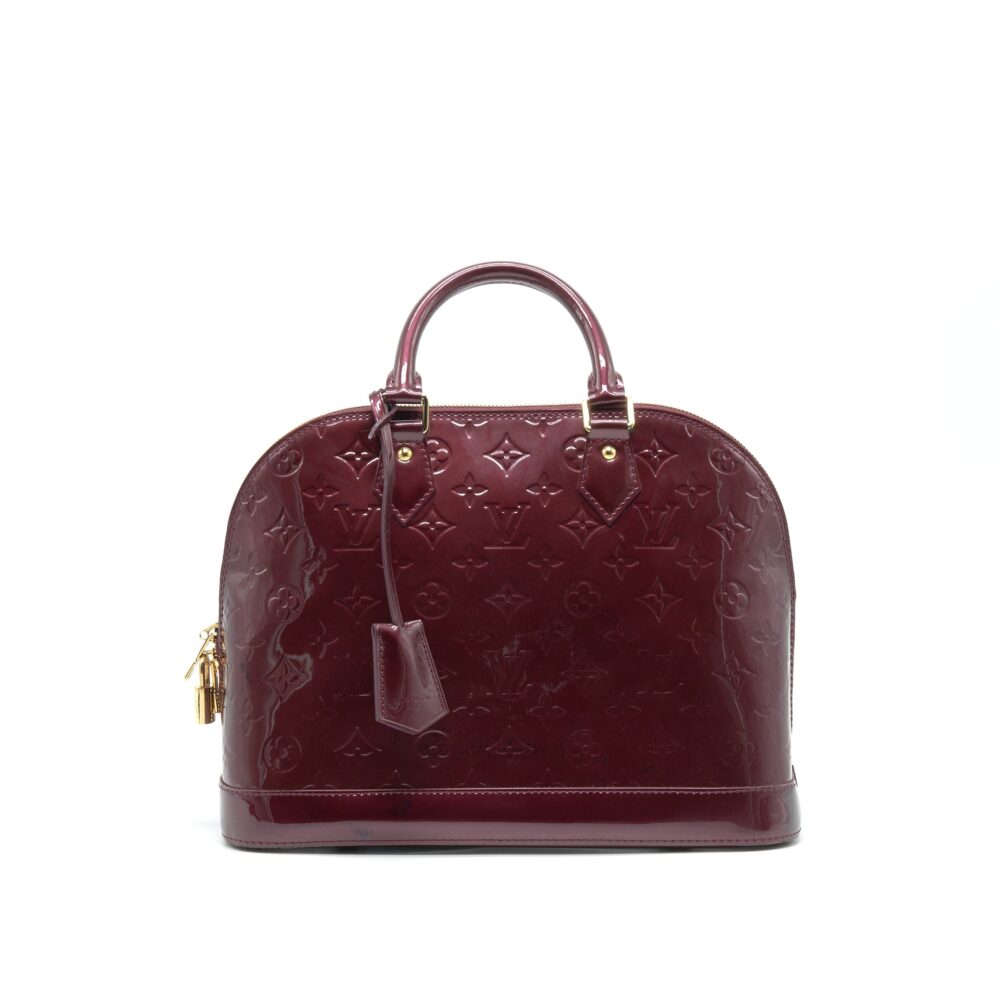 AAA Replica Louis Vuitton LV ALMA PM PATENT LEATHER AMARANTE GHW