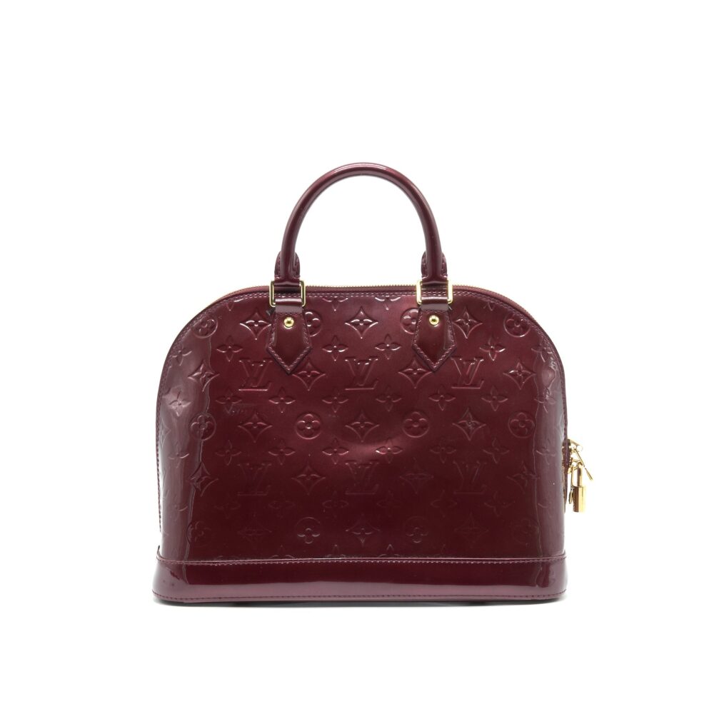 AAA Replica Louis Vuitton LV ALMA PM PATENT LEATHER AMARANTE GHW