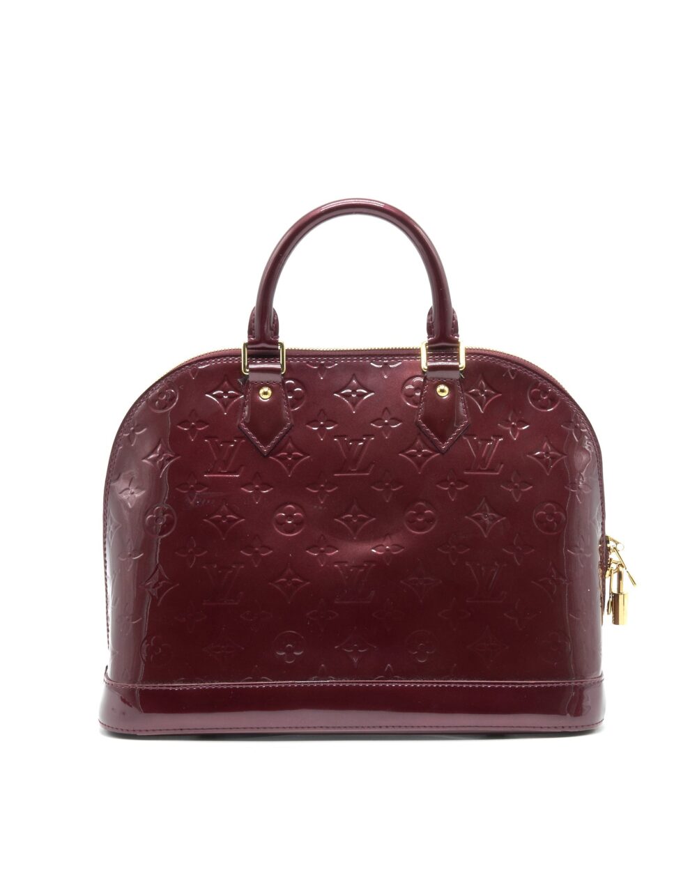 AAA Replica Louis Vuitton LV ALMA PM PATENT LEATHER AMARANTE GHW