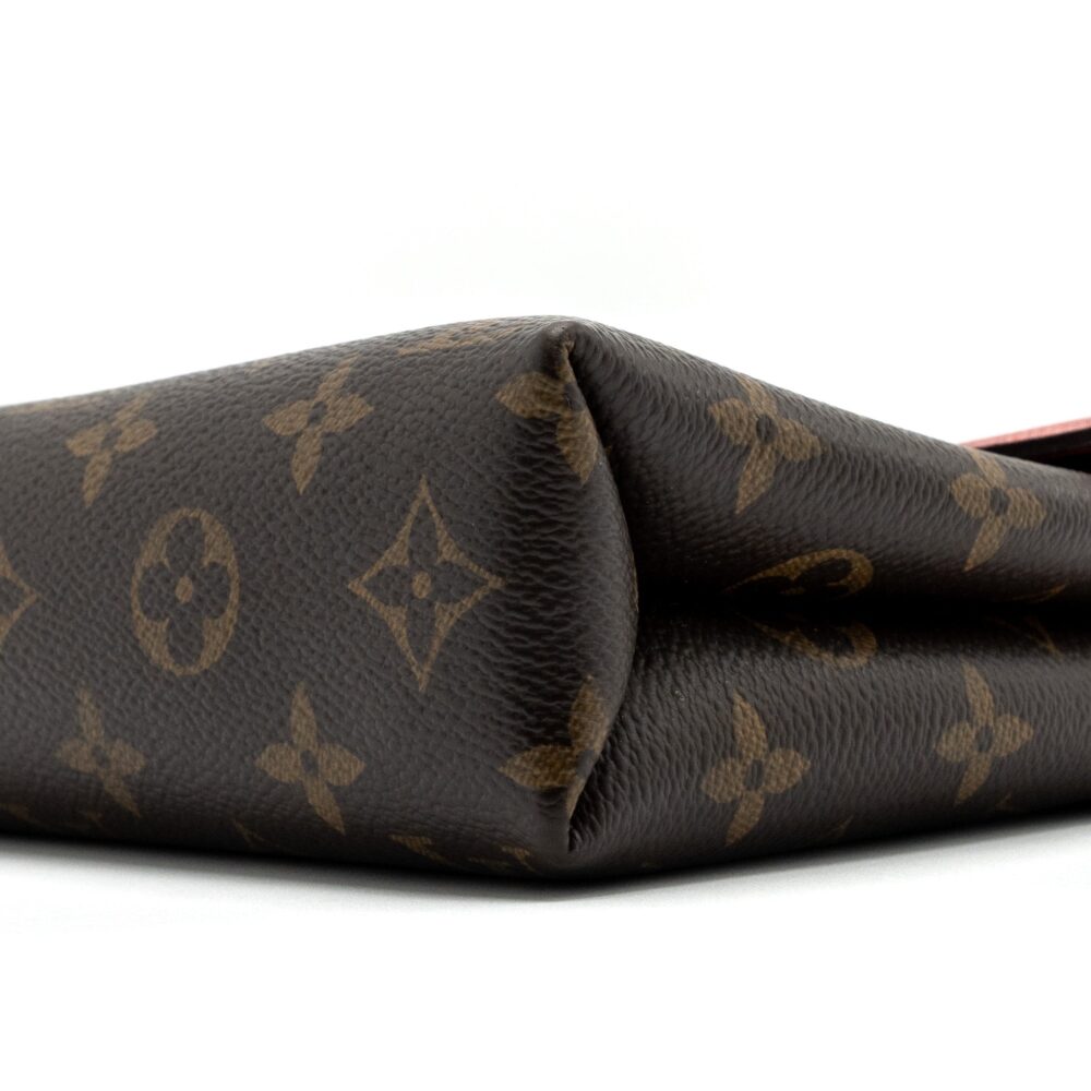 AAA Replica Louis Vuitton LV PALLAS CHAIN BAG MONOGRAM CANVAS / CALFSKIN RED GHW
