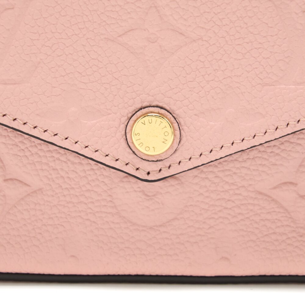 AAA Replica Louis Vuitton LV FELICIA POCHETTE MONOGRAM EMPREINTE ROSE POUNDER GHW