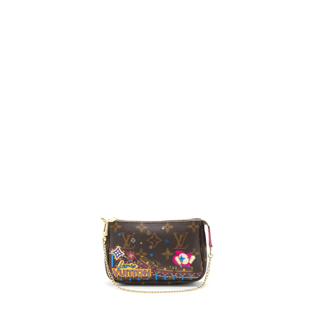AAA Replica Louis Vuitton LV MINI POCHETTE LIMITED EDITION MONOGRAM CANVAS GHW