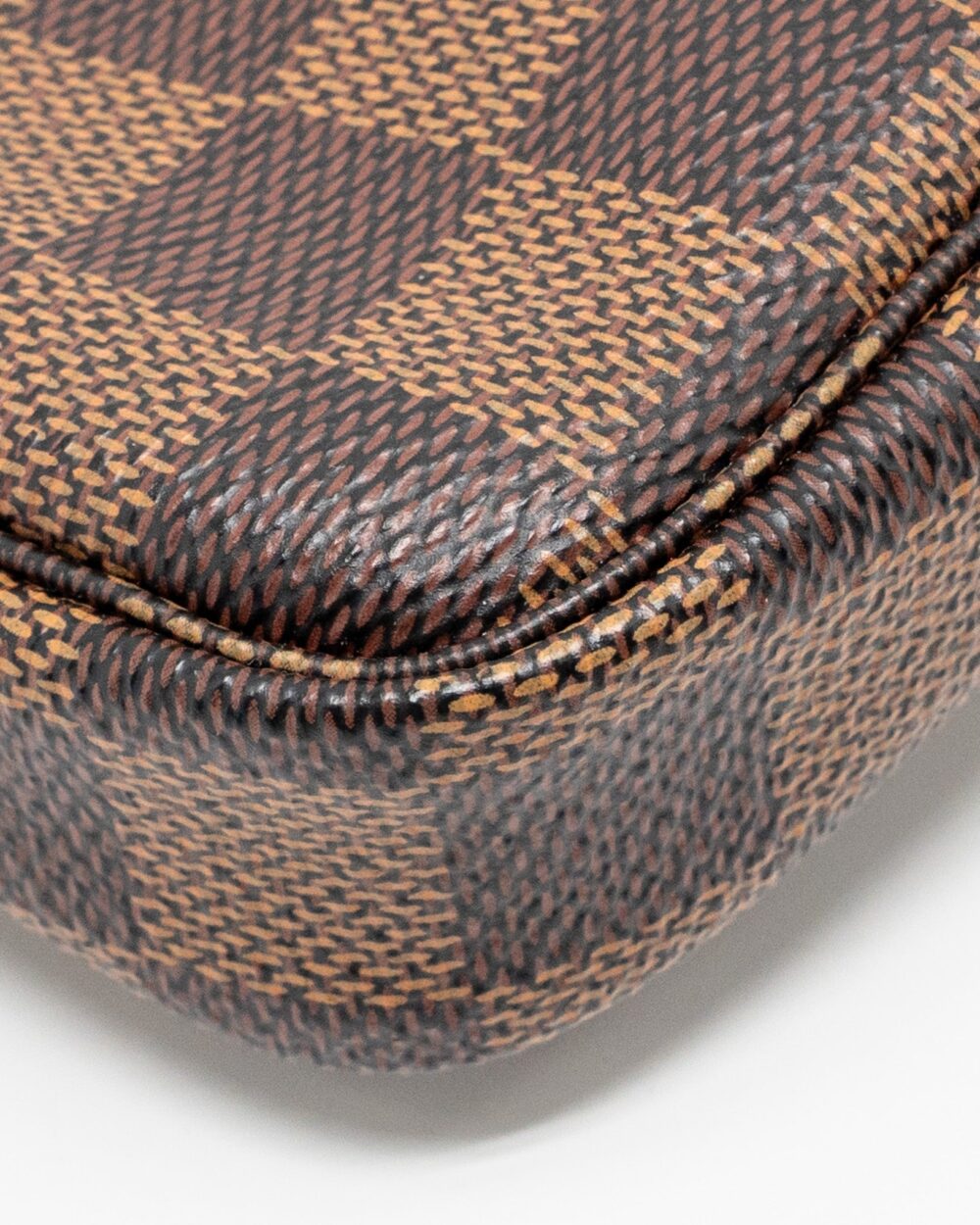 AAA Replica Louis Vuitton LV MINI POCHETTE ACCESSORIES DAMIER EBENE CANVAS GHW
