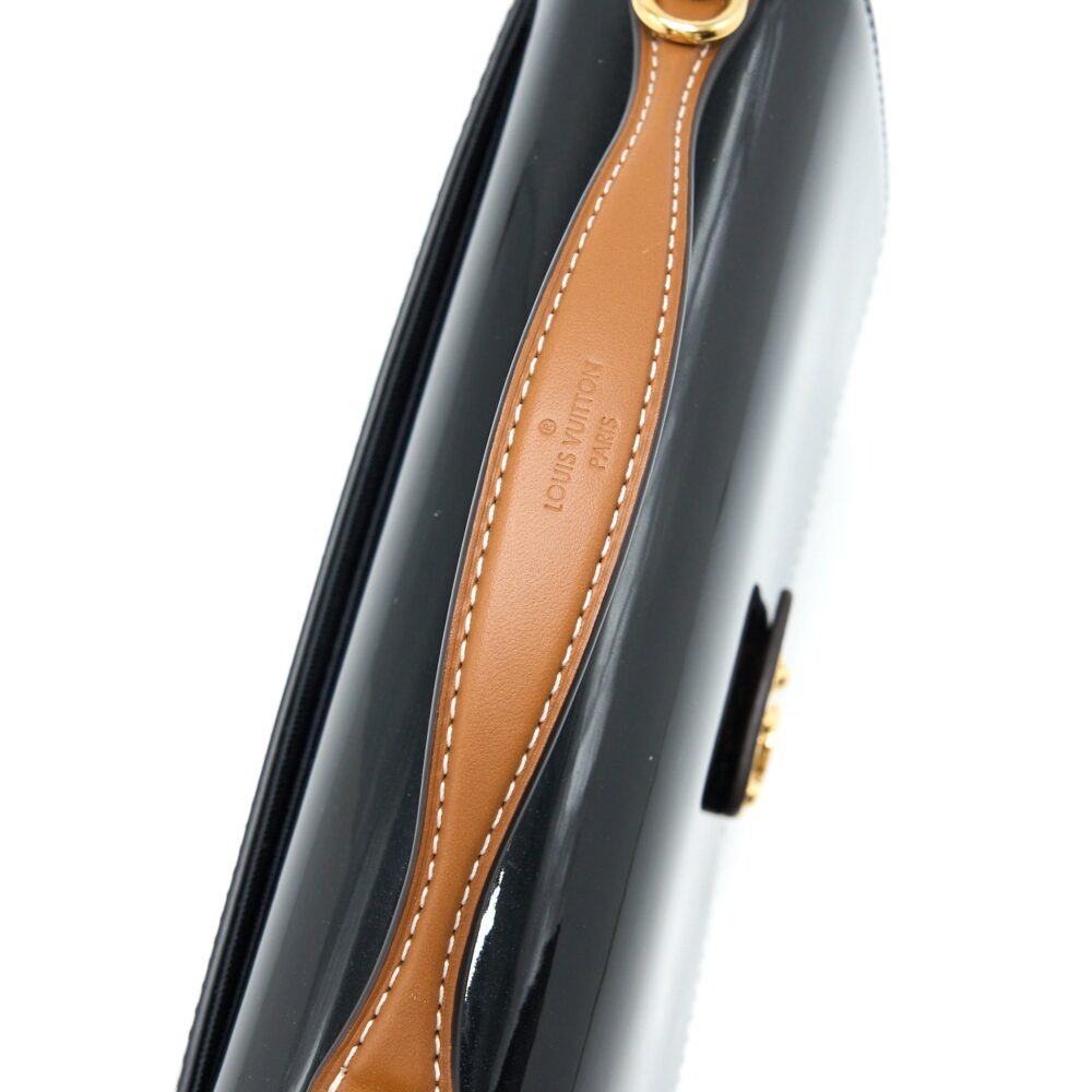 AAA Replica Louis Vuitton LV CHERRYWOOD BB PATENT/MONOGRAM CANVAS BLACK GHW