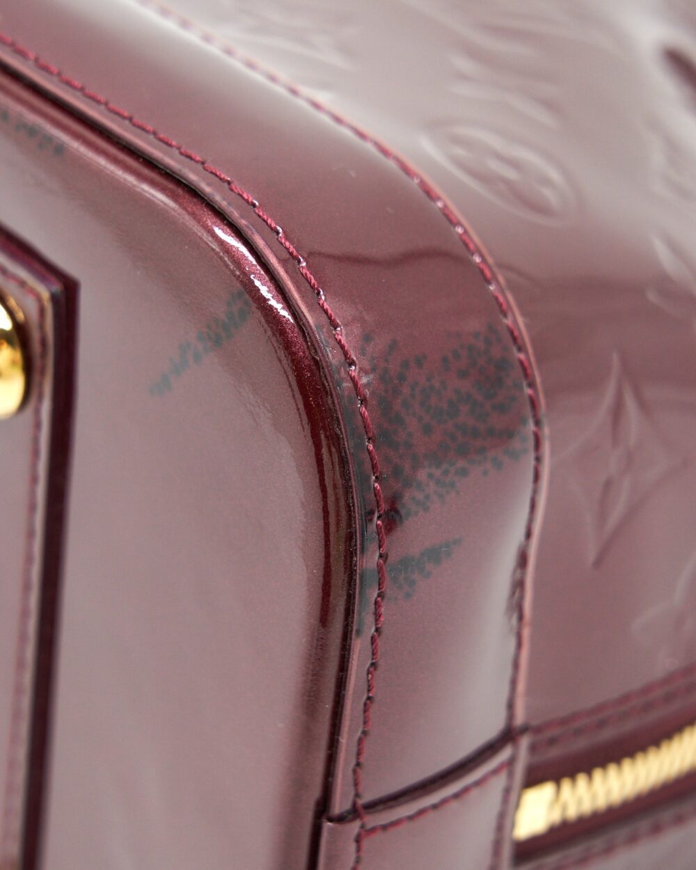 AAA Replica Louis Vuitton LV ALMA PM PATENT LEATHER AMARANTE GHW