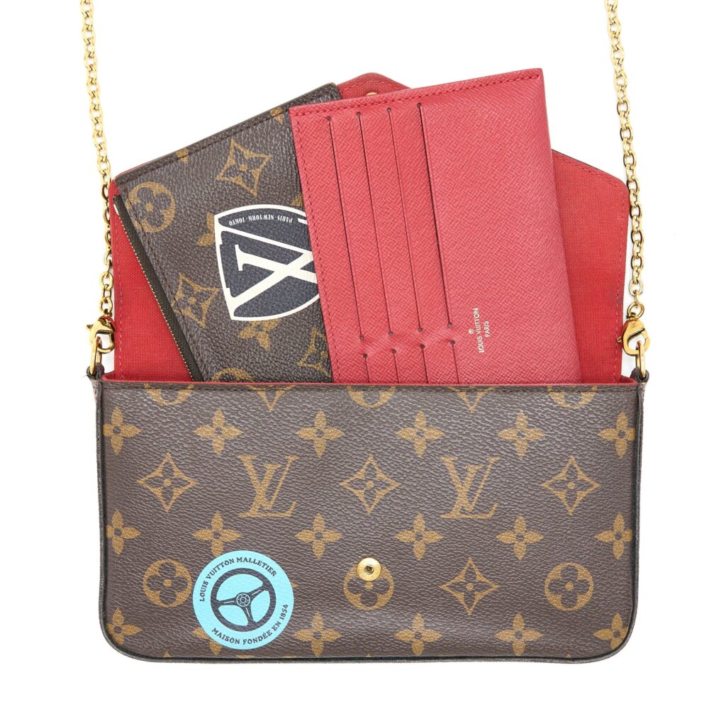 AAA Replica Louis Vuitton LV FELICIE POCHETTE LIMITED EDITION MONOGRAM CANVAS GHW