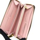 AAA Replica Louis Vuitton LV ZIPPY WALLET DAMIER EBENE CANVAS/ ROSE BALLERINE GHW