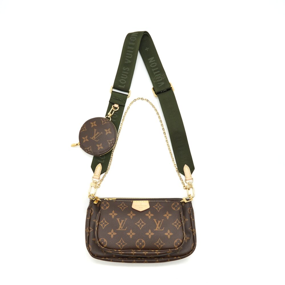 AAA Replica Louis Vuitton LV MULTI POCHETTE WITH KHAKI STRAP