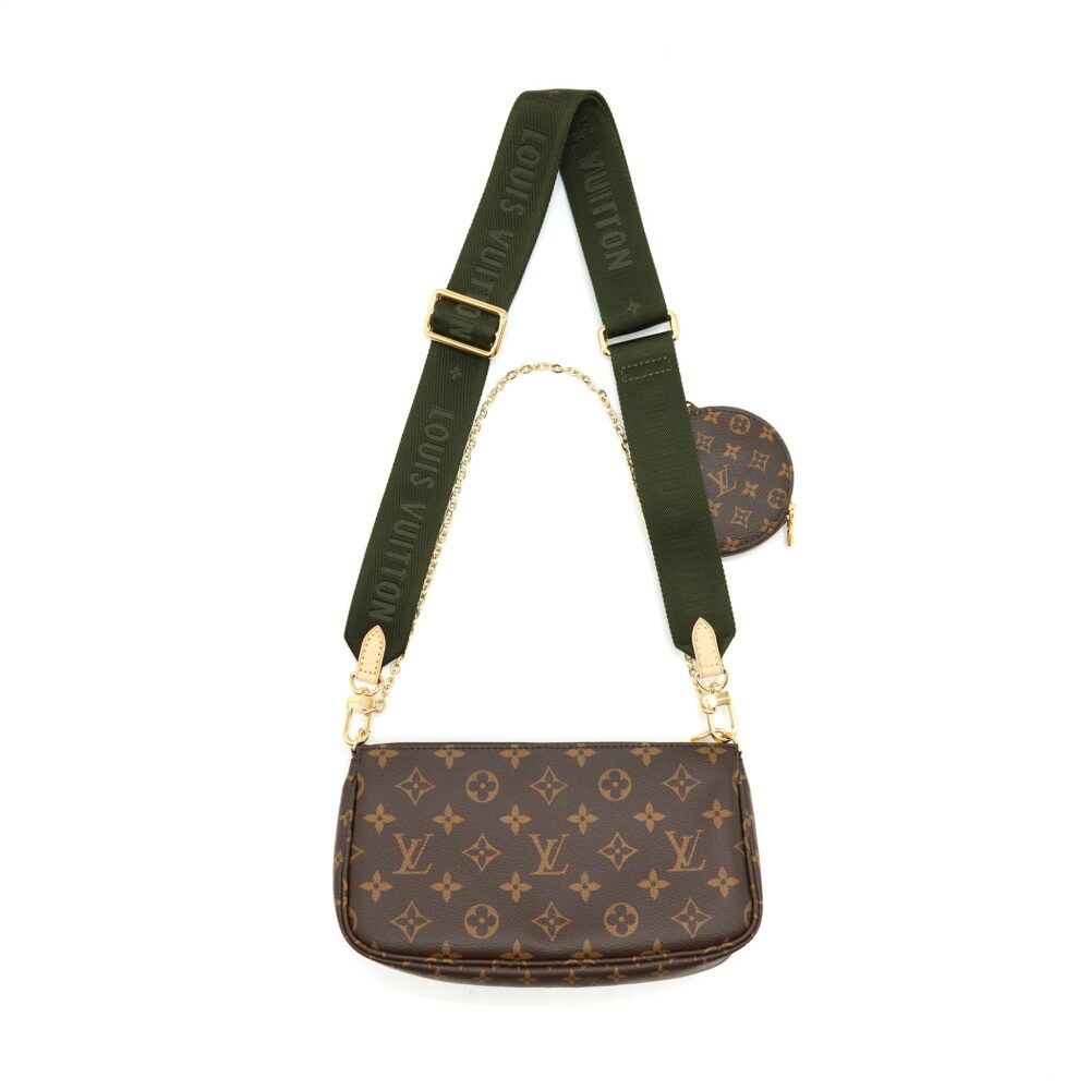 AAA Replica Louis Vuitton LV MULTI POCHETTE WITH KHAKI STRAP