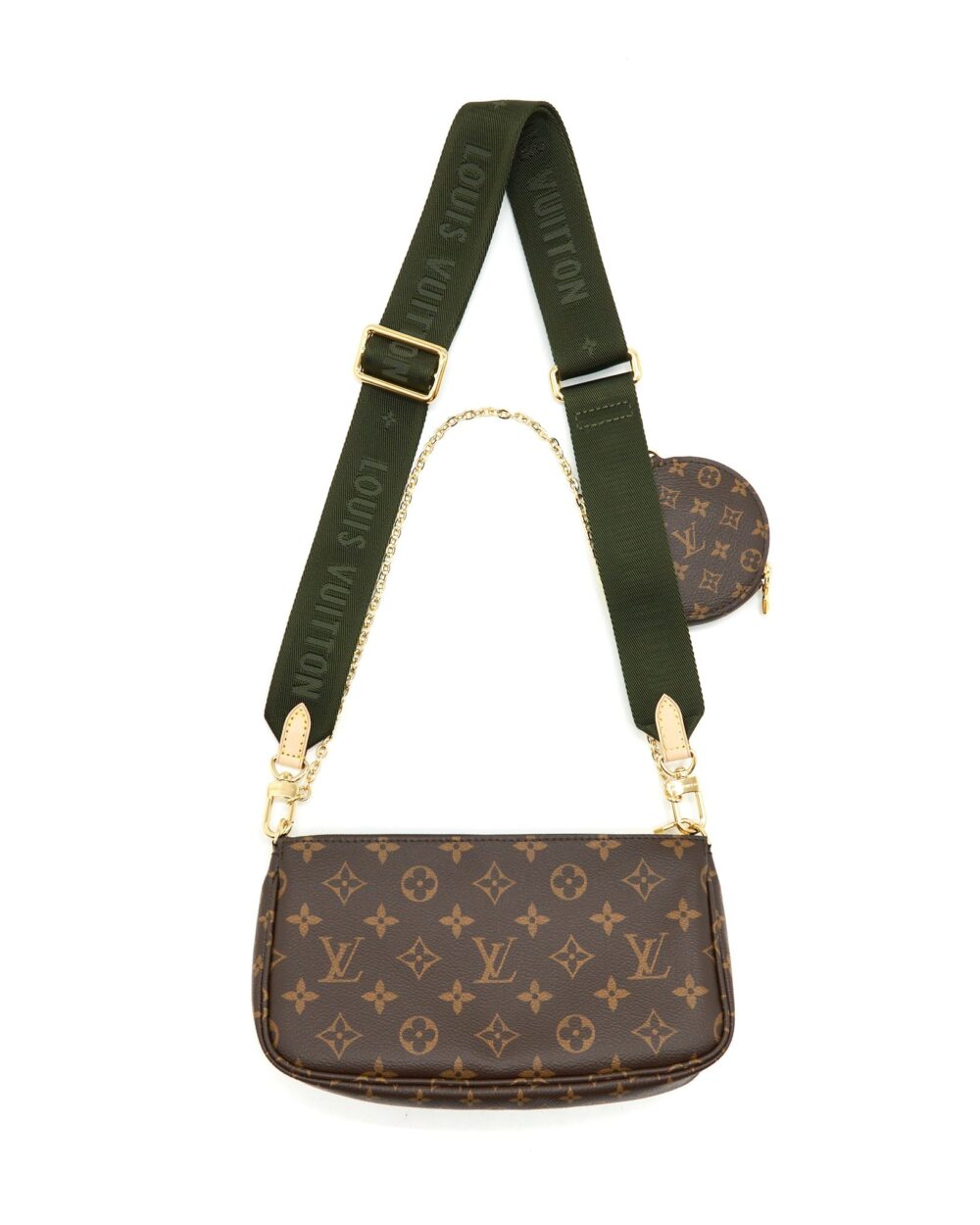 AAA Replica Louis Vuitton LV MULTI POCHETTE WITH KHAKI STRAP