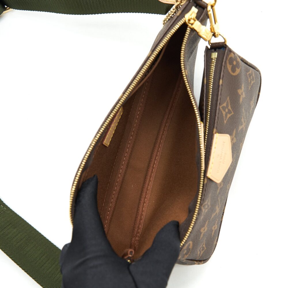 AAA Replica Louis Vuitton LV MULTI POCHETTE WITH KHAKI STRAP