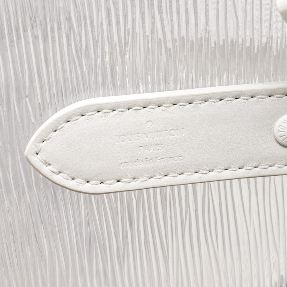 AAA Replica Louis Vuitton LV WAVY KEEPALL 50 EPI PLAGE WHITE