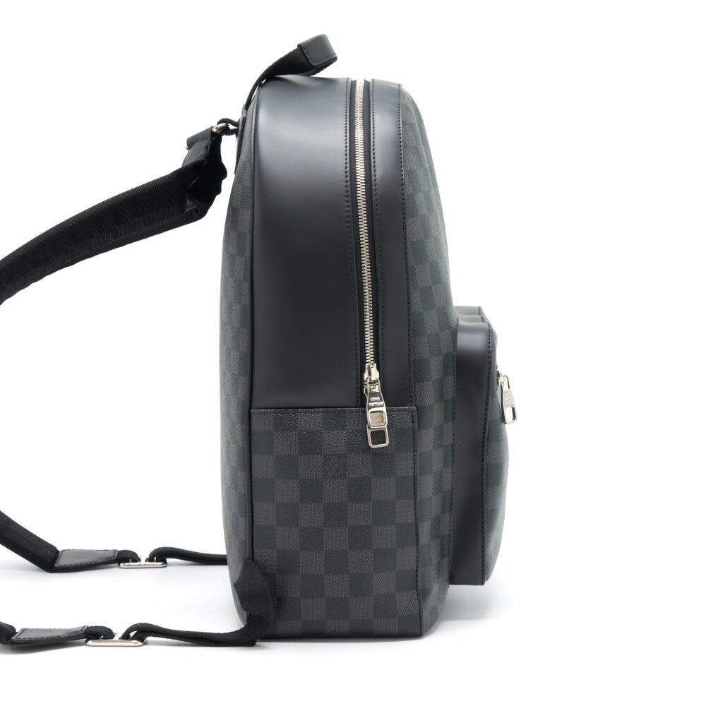 AAA Replica Louis Vuitton LV DAMIER GRAPHITE BACKPACK BLACK SHW