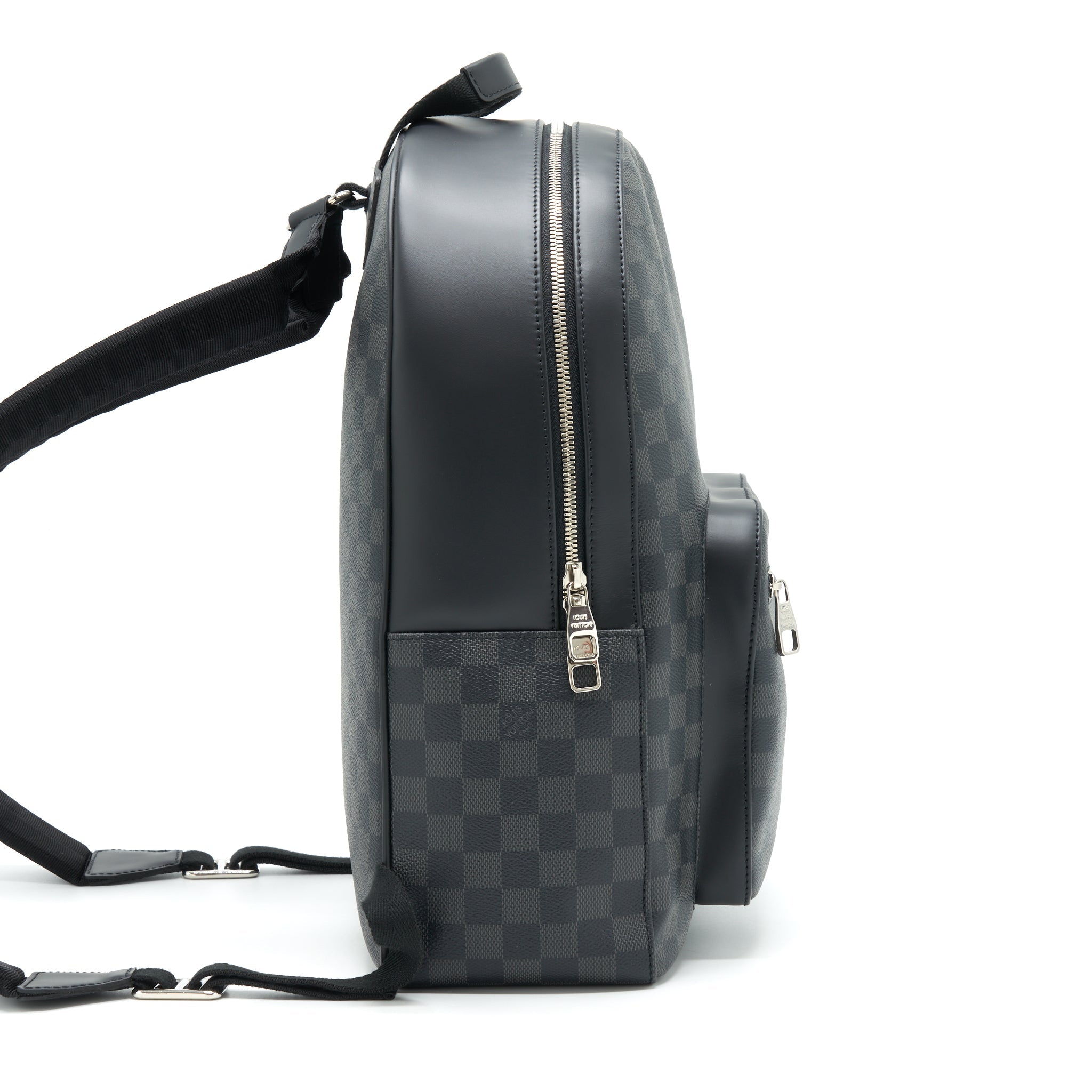AAA Replica Louis Vuitton LV DAMIER GRAPHITE BACKPACK BLACK SHW