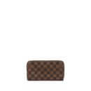 AAA Replica Louis Vuitton LV ZIPPY WALLET DAMIER EBENE CANVAS/ ROSE BALLERINE GHW