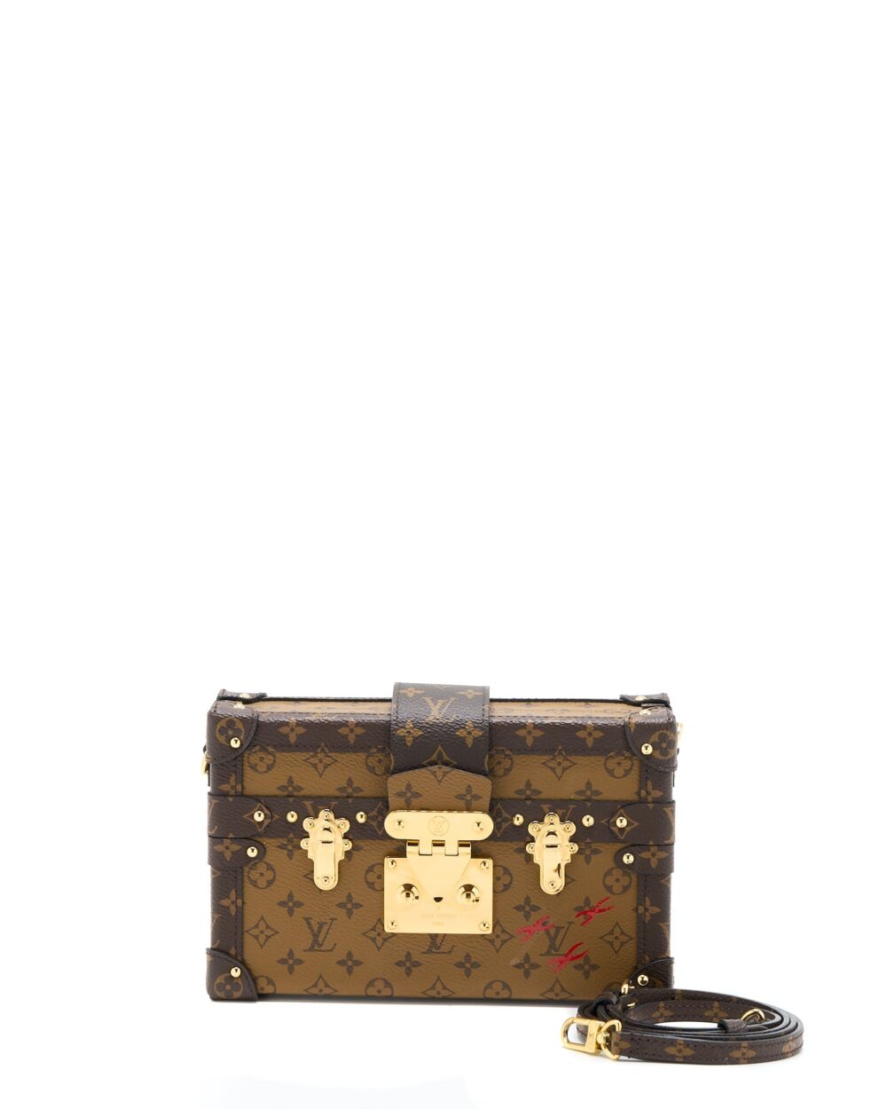 AAA Replica Louis Vuitton LV PETITE MALLE MONOGRAM REVERSE CANVAS GHW
