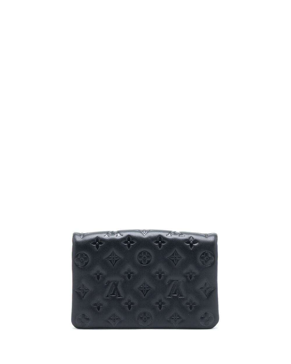 AAA Replica Louis Vuitton LV POCHETTE COUSSIN MONOGRAM-EMBOSSED LAMBSKIN BLACK GHW