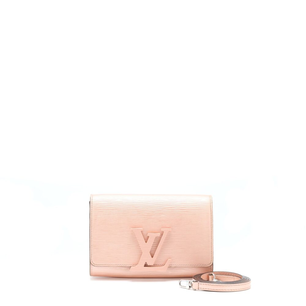 AAA Replica Louis Vuitton LV LOUISE CLUTCH PM EPI LIGHT PINK SHW