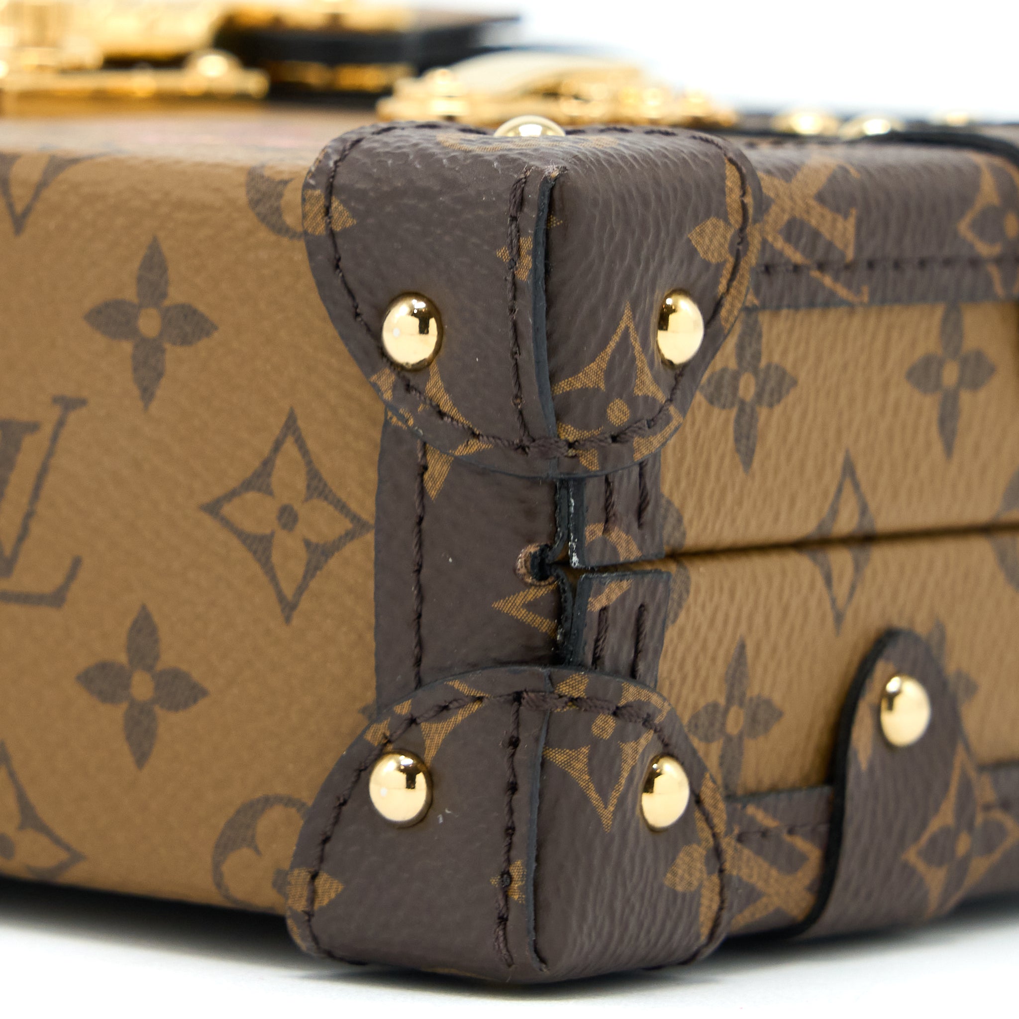 AAA Replica Louis Vuitton LV PETITE MALLE MONOGRAM REVERSE CANVAS GHW