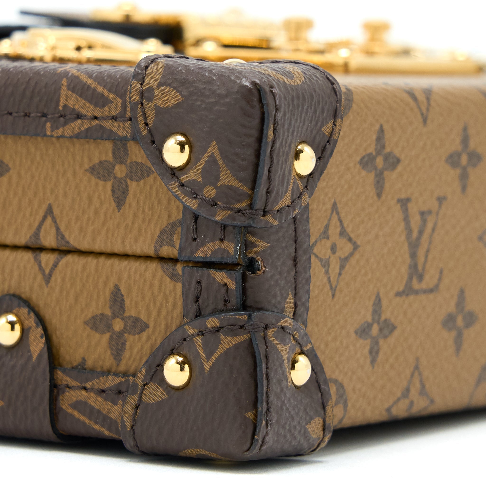 AAA Replica Louis Vuitton LV PETITE MALLE MONOGRAM REVERSE CANVAS GHW