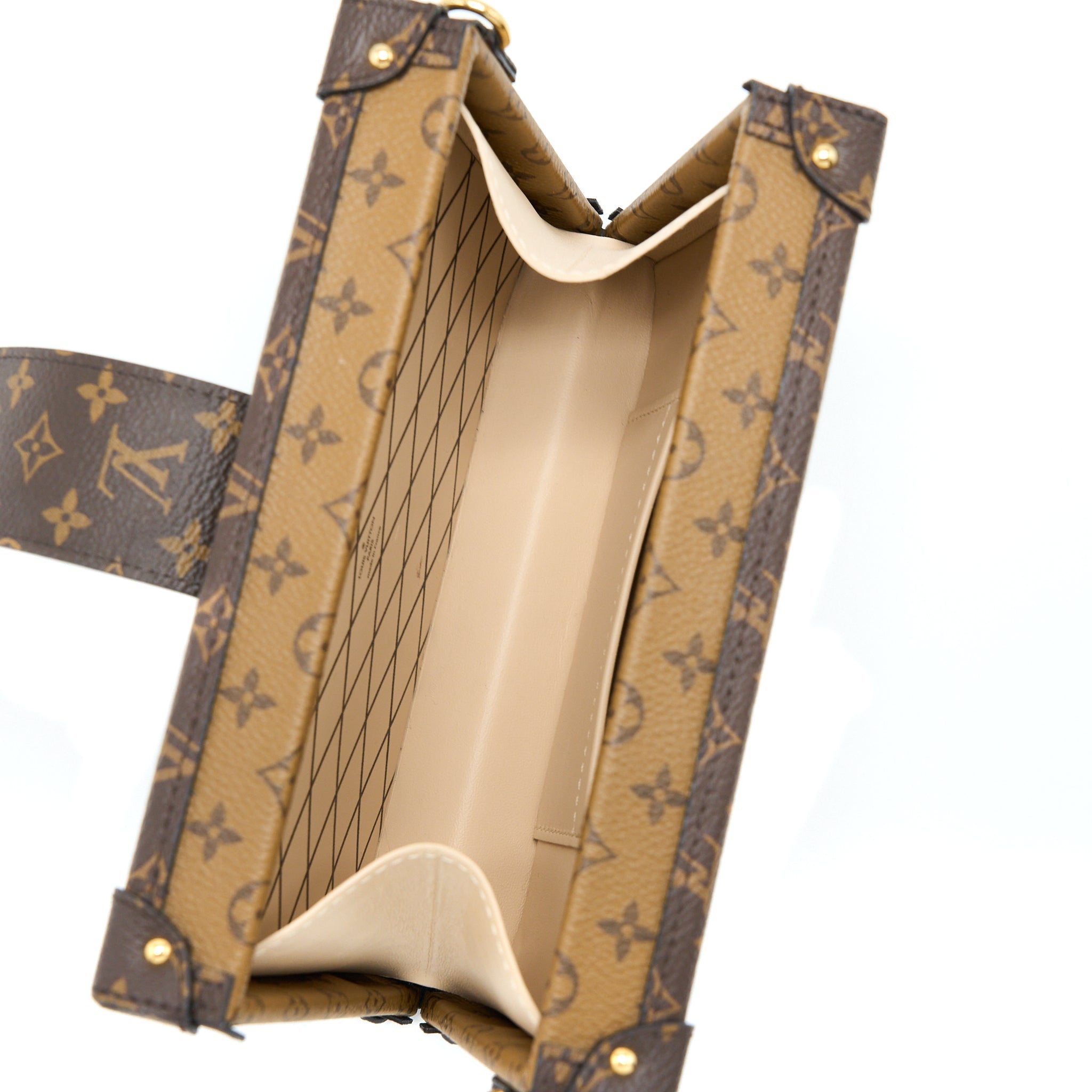 AAA Replica Louis Vuitton LV PETITE MALLE MONOGRAM REVERSE CANVAS GHW