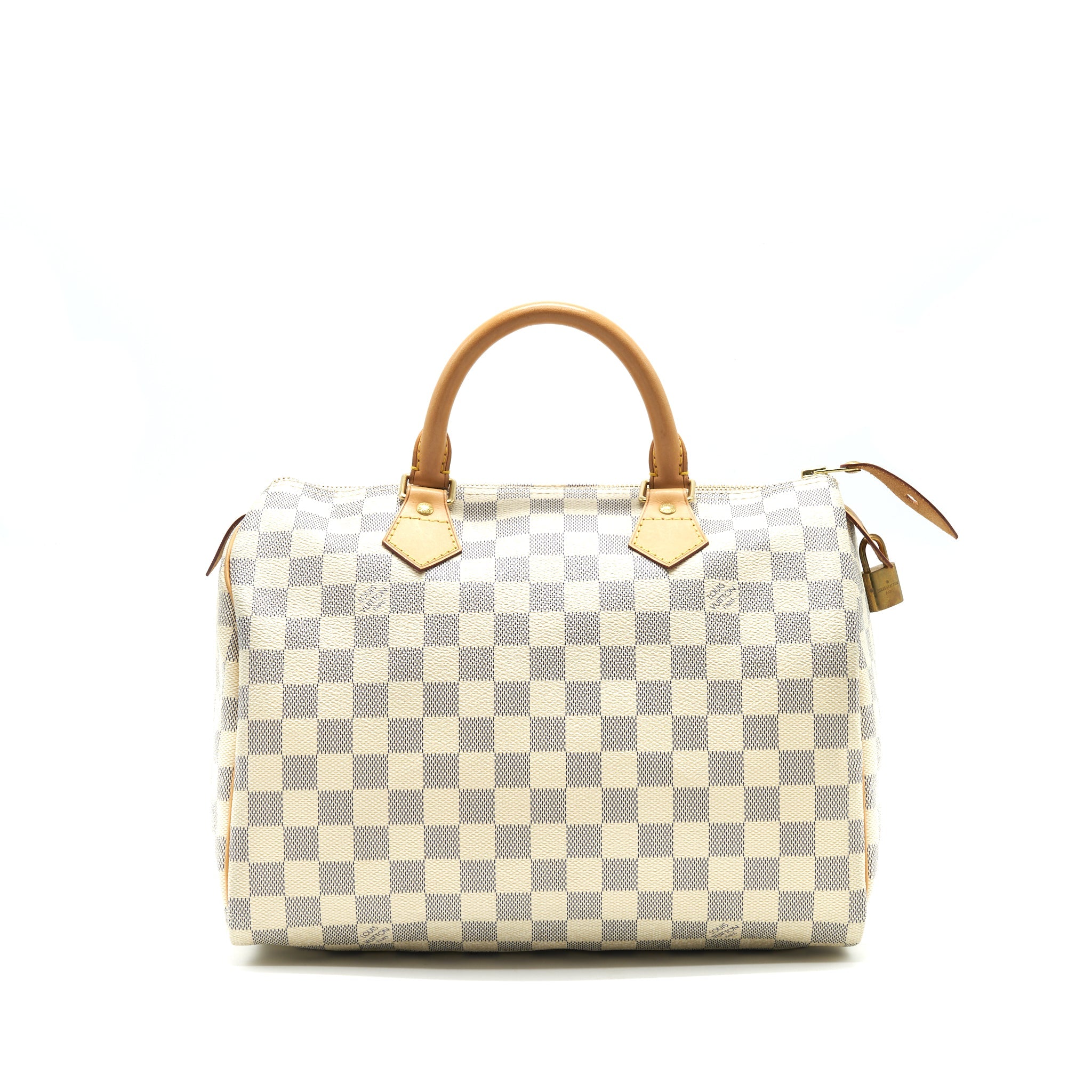 AAA Replica Louis Vuitton LV SPEEDY 30 DAMIER AZUR CANVAS HANDBAG