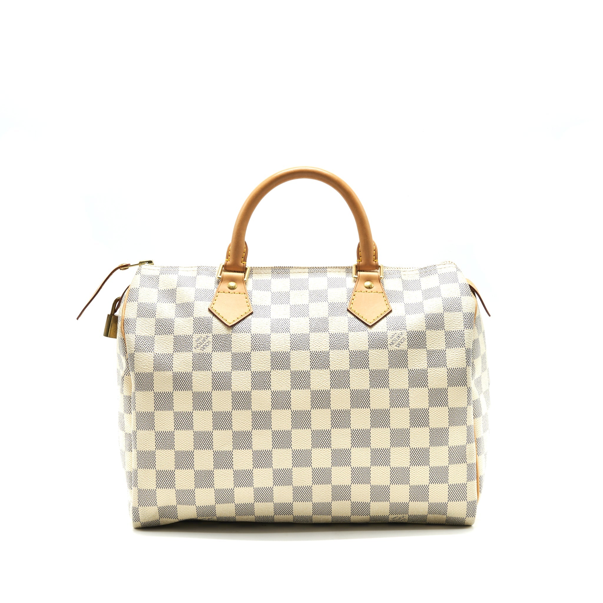 AAA Replica Louis Vuitton LV SPEEDY 30 DAMIER AZUR CANVAS HANDBAG
