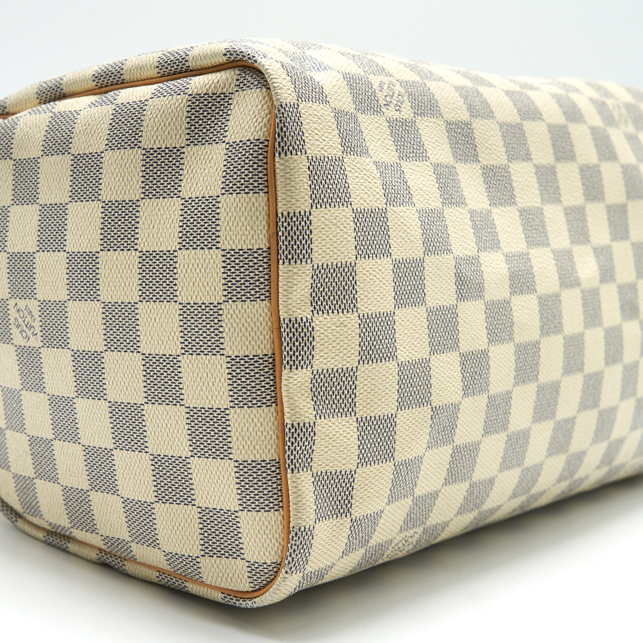 AAA Replica Louis Vuitton LV SPEEDY 30 DAMIER AZUR CANVAS HANDBAG