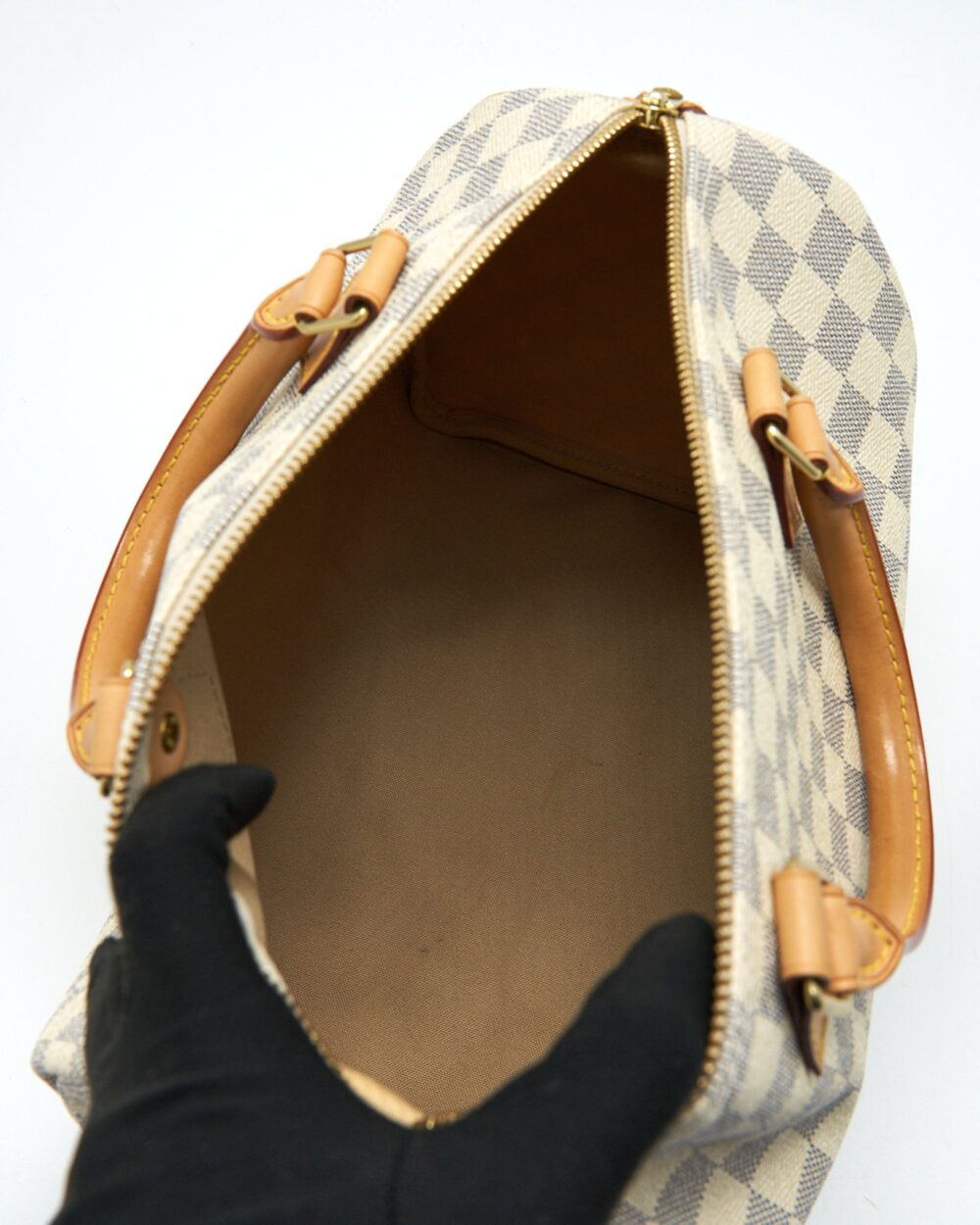 AAA Replica Louis Vuitton LV SPEEDY 30 DAMIER AZUR CANVAS HANDBAG