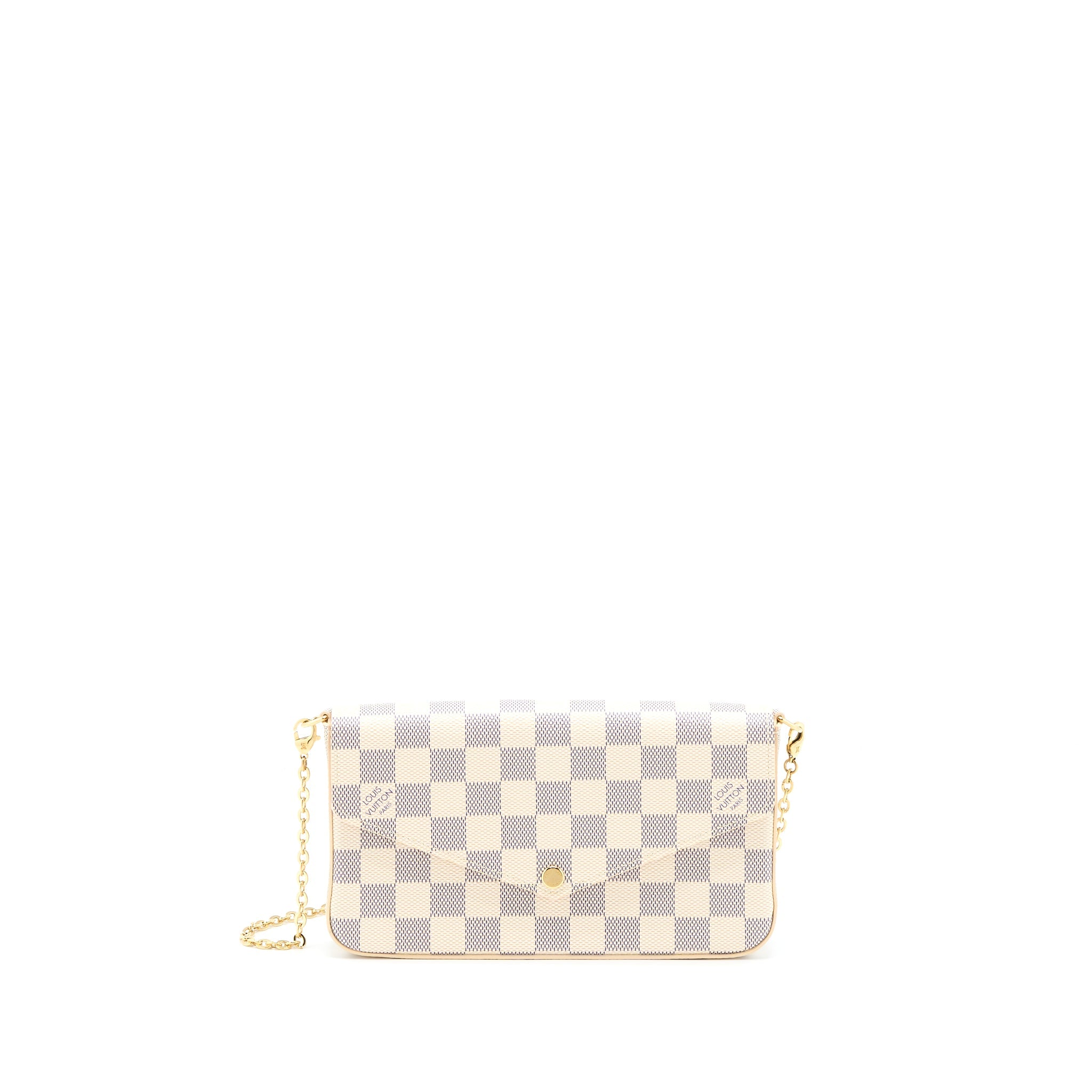 AAA Replica Louis Vuitton LV FELICIE POCHETTE DAMIER AZUR CANVAS GHW