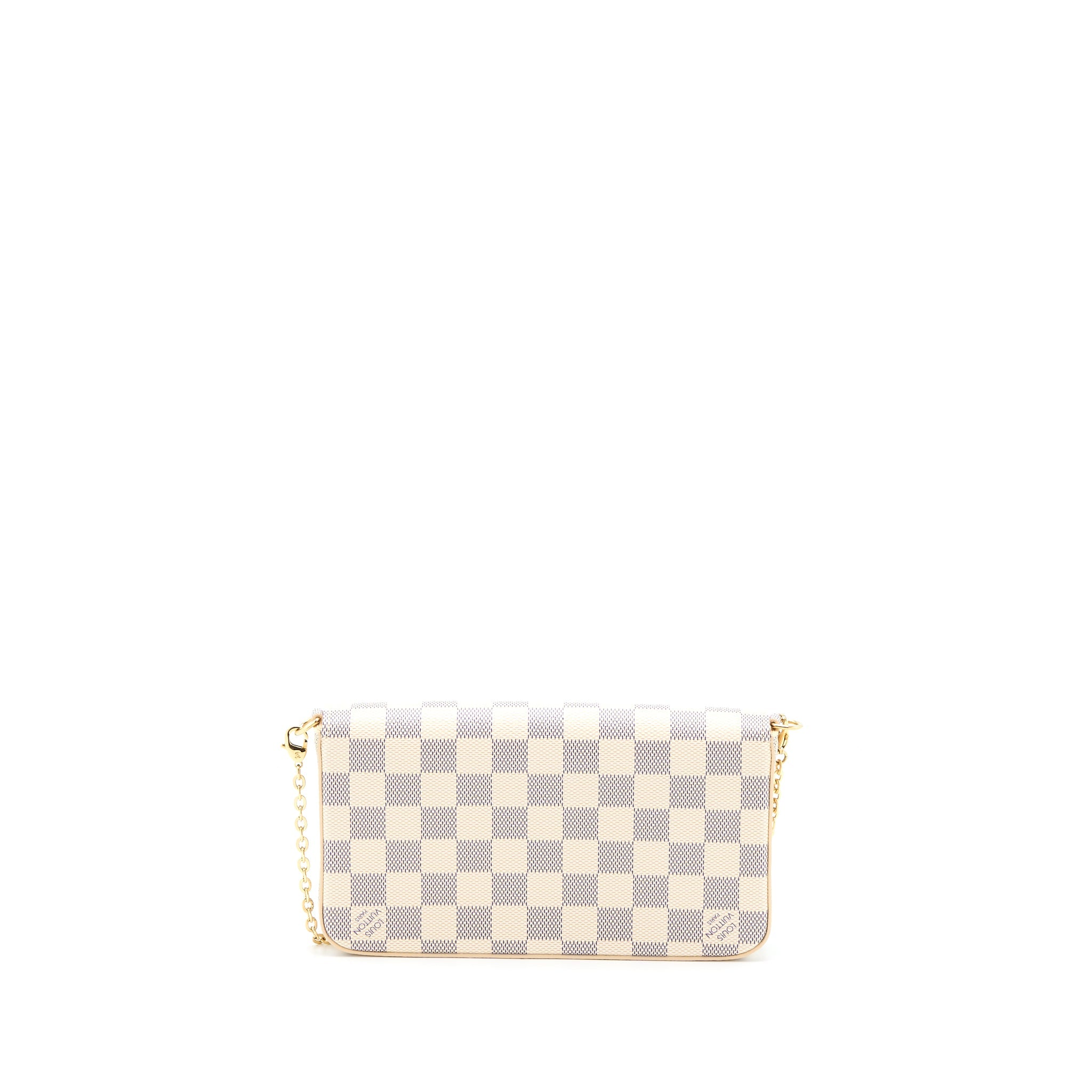 AAA Replica Louis Vuitton LV FELICIE POCHETTE DAMIER AZUR CANVAS GHW