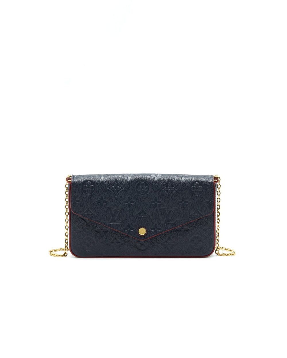AAA Replica Louis Vuitton LV FELICIE POCHETTE MONOGRAM EMPREINTE LEATHER MARINE ROUGE