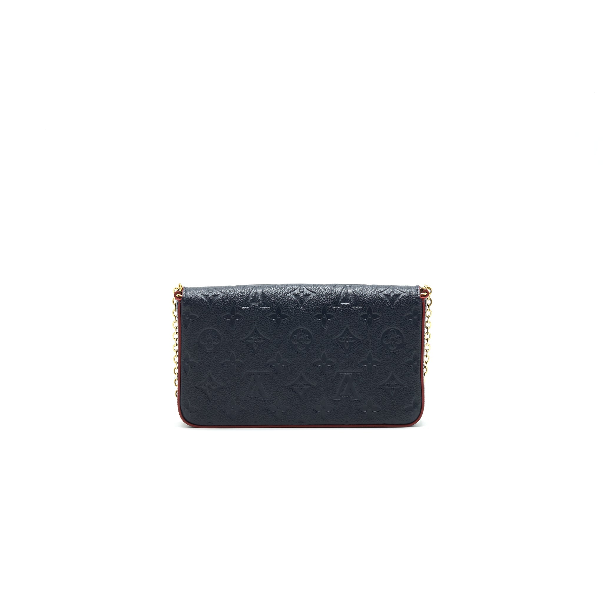 AAA Replica Louis Vuitton LV FELICIE POCHETTE MONOGRAM EMPREINTE LEATHER MARINE ROUGE